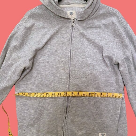 DC Shoes Cozy Gray Zip-Up Hoodie – Size M 🔥 - Picture 6 of 10